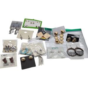 Lot of Seventeen Pair of Pierced Earrings